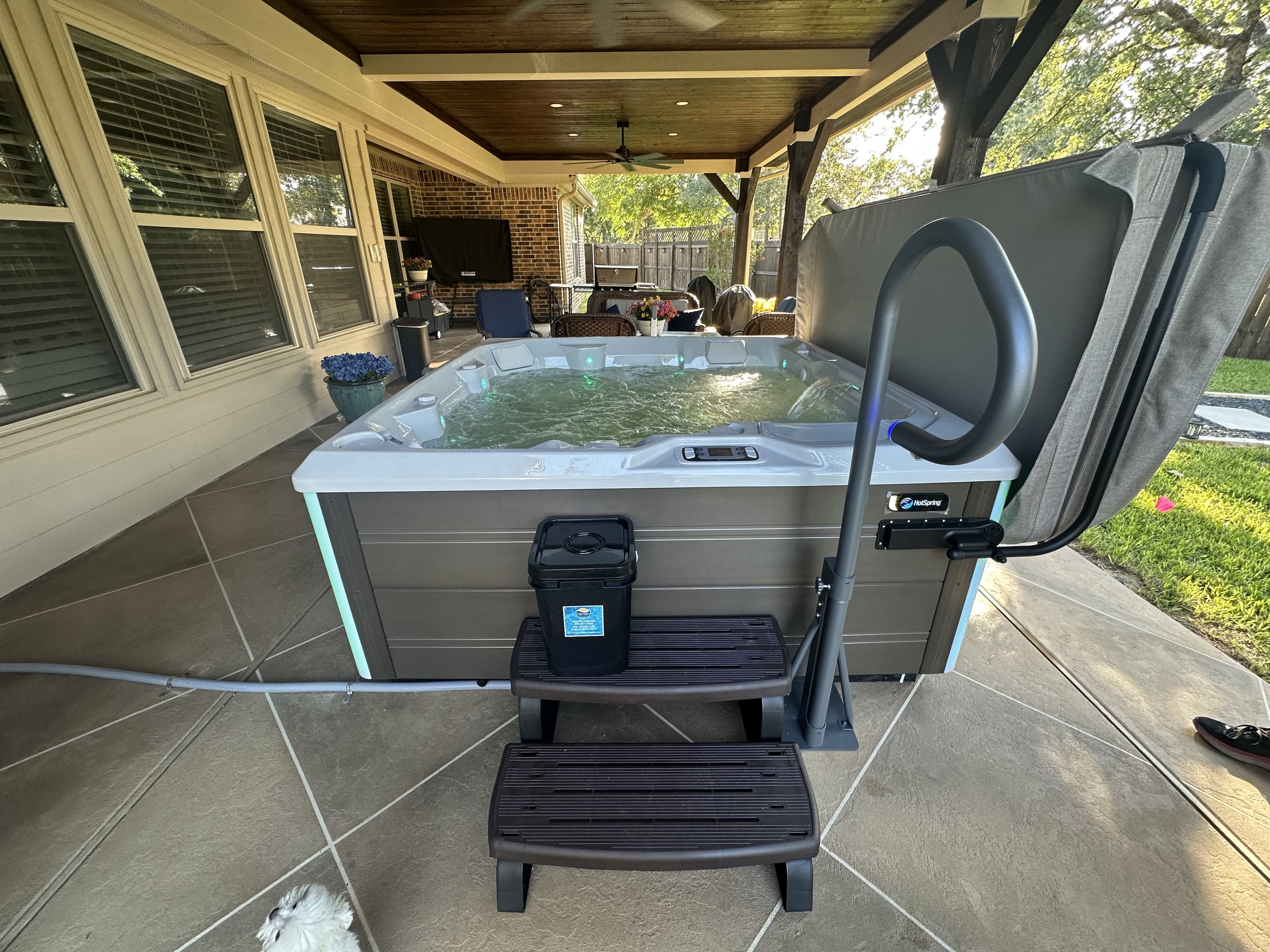 Hot tub delivered by East Texas Hot Tub Company to Athens, Texas